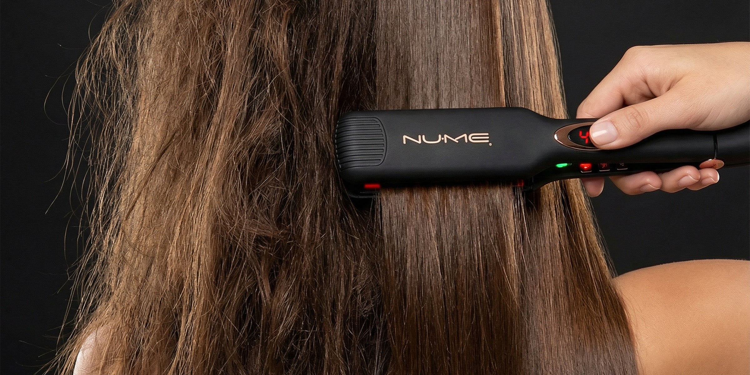 Wide plate flat iron for long thick hair – smooth straightening results