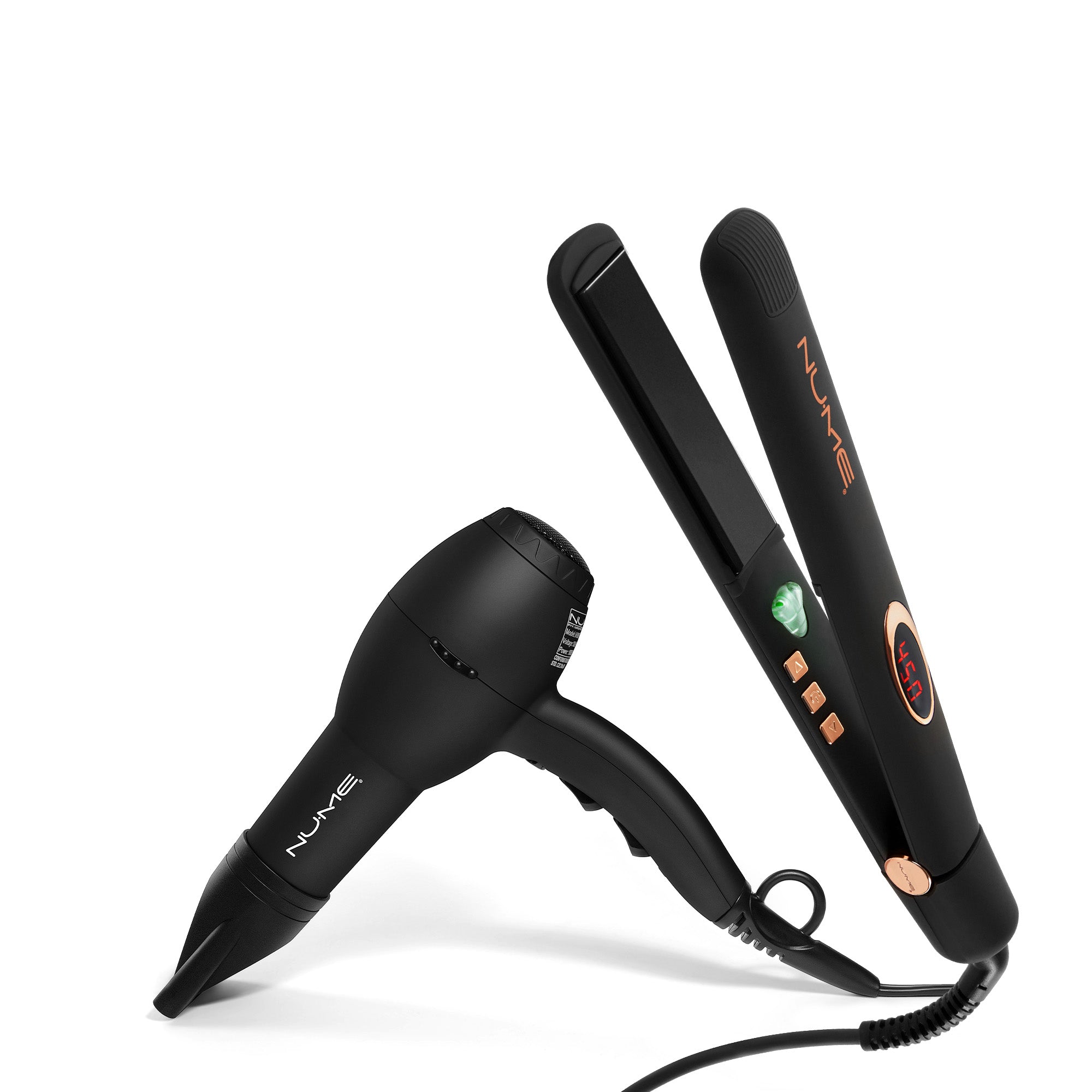 Smooth & Shine Duo – Megastar Professional Hair Straightener + Signature Ionic Hair Dryer