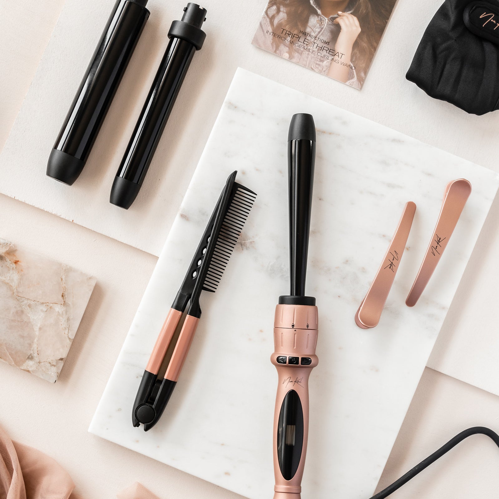NUME X NKB Triple Threat 3-in-1 Curling Wand