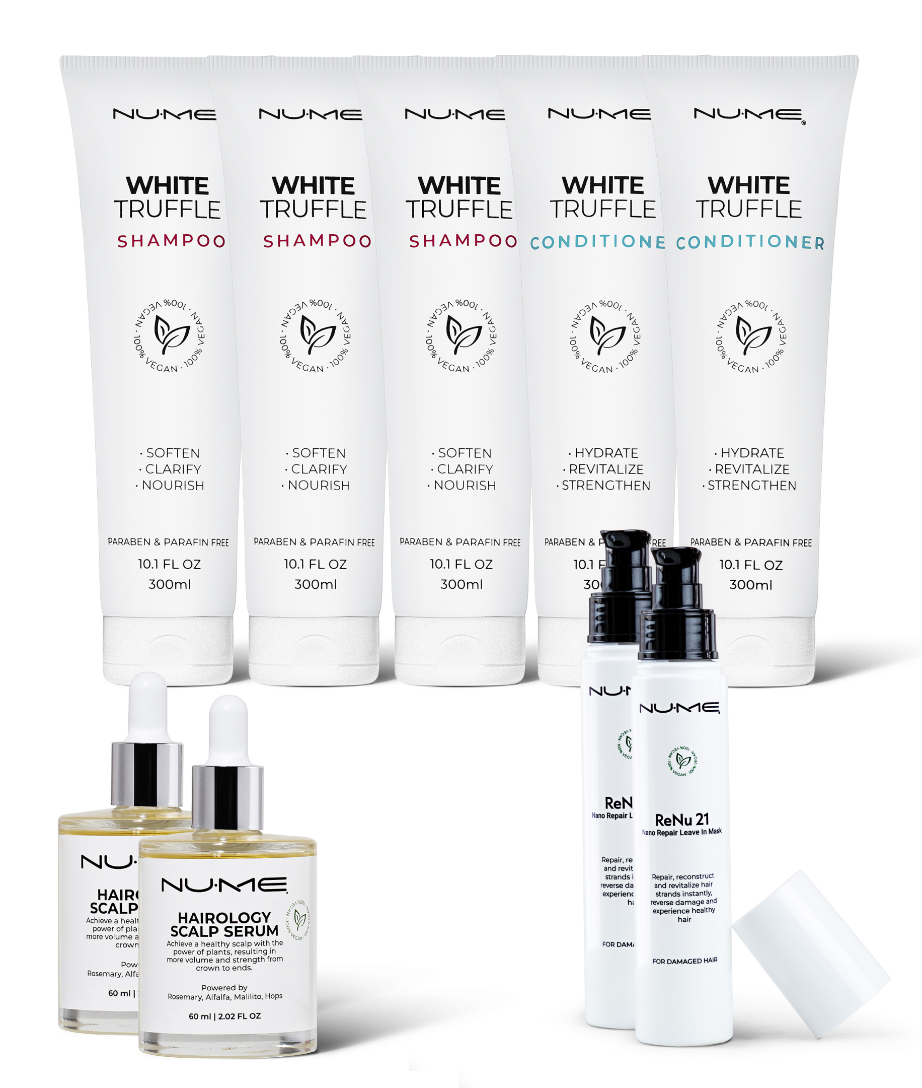 Vegan Damage Hair Repair Set – White Truffle & ReNu21