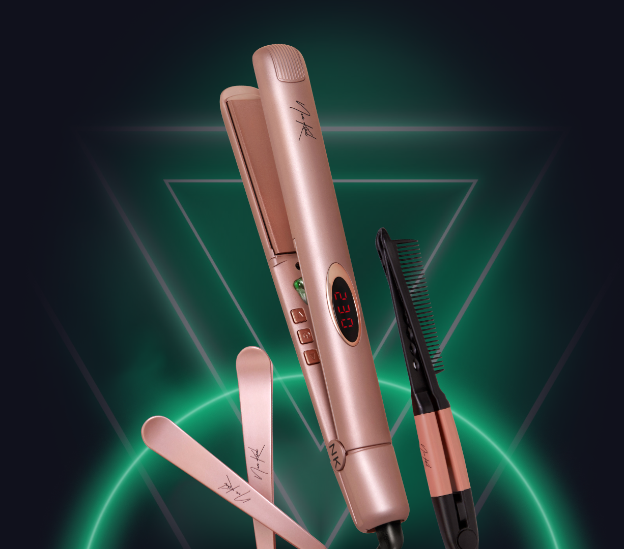 Megastar Flat Iron X NKB Stylista – 1” Tourmaline Hair Straightener