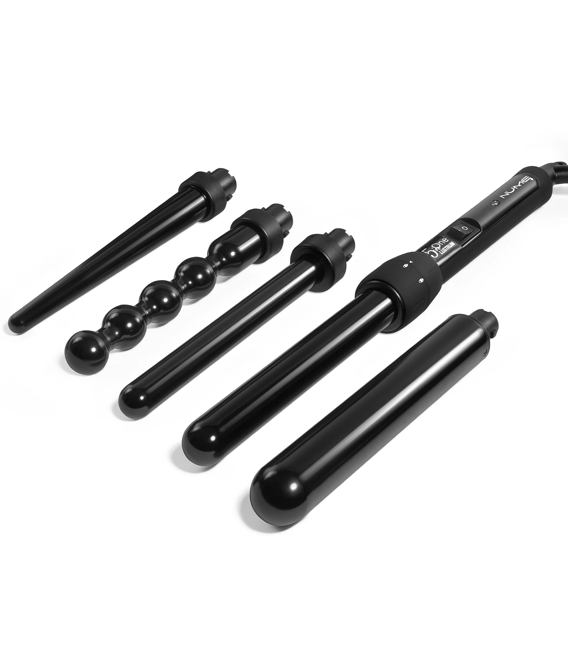 5 in 1 Curling Wand Set Lustrum Interchangeable Curler NuMe