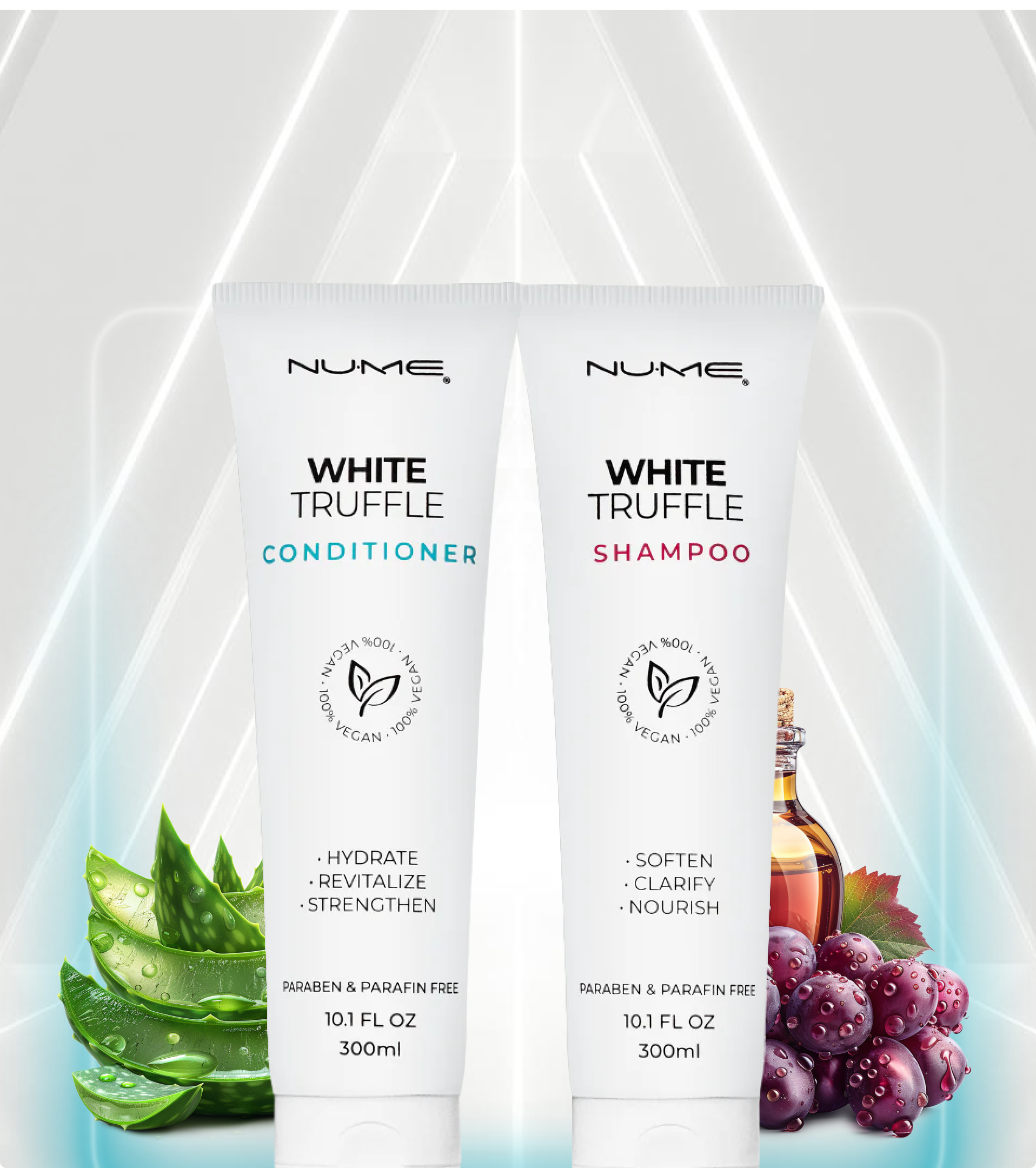 Vegan White Truffle Shampoo & Conditioner Duo – Moisture Rich Set