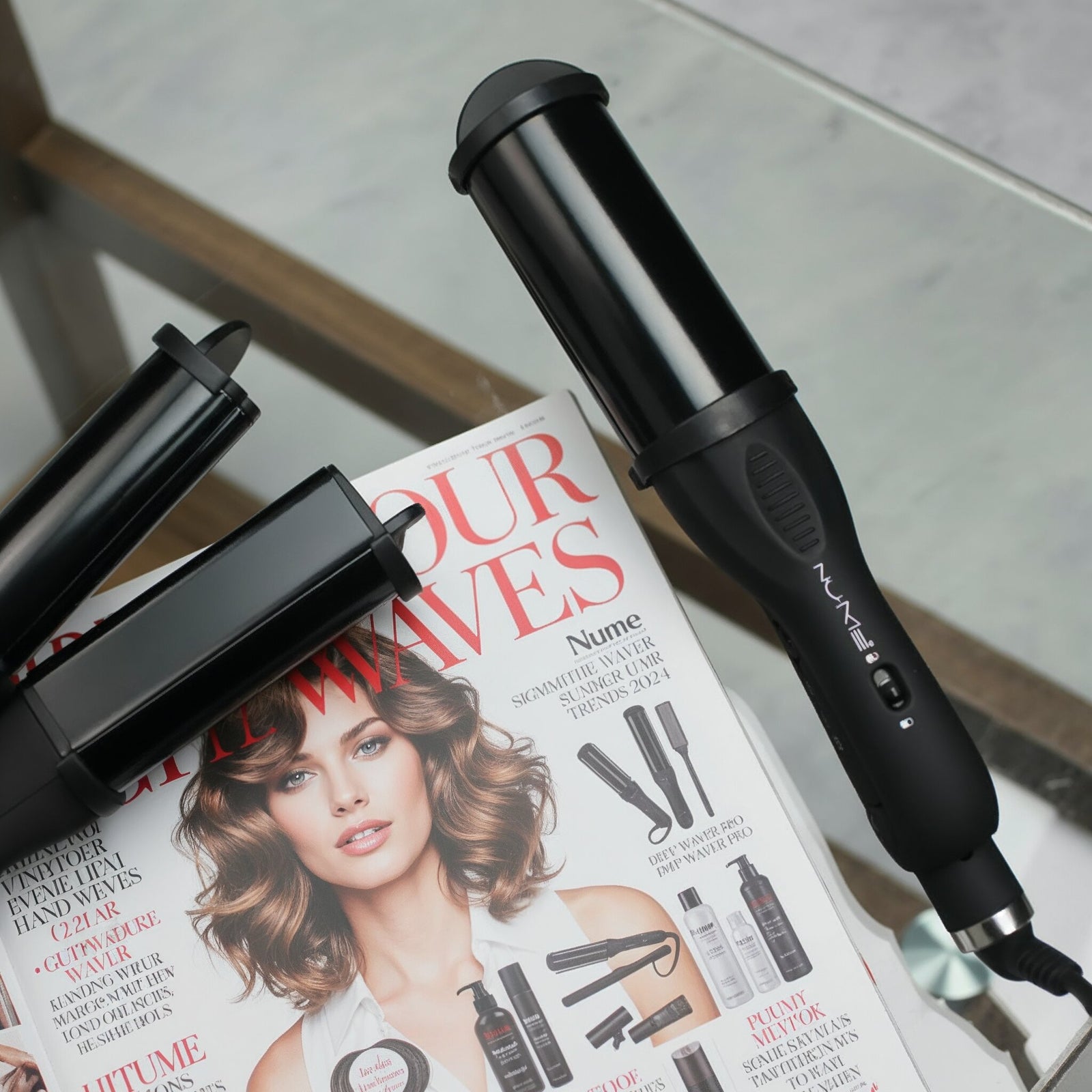 Pentacle 2-In-1 Curling Wand And Deep Waver
