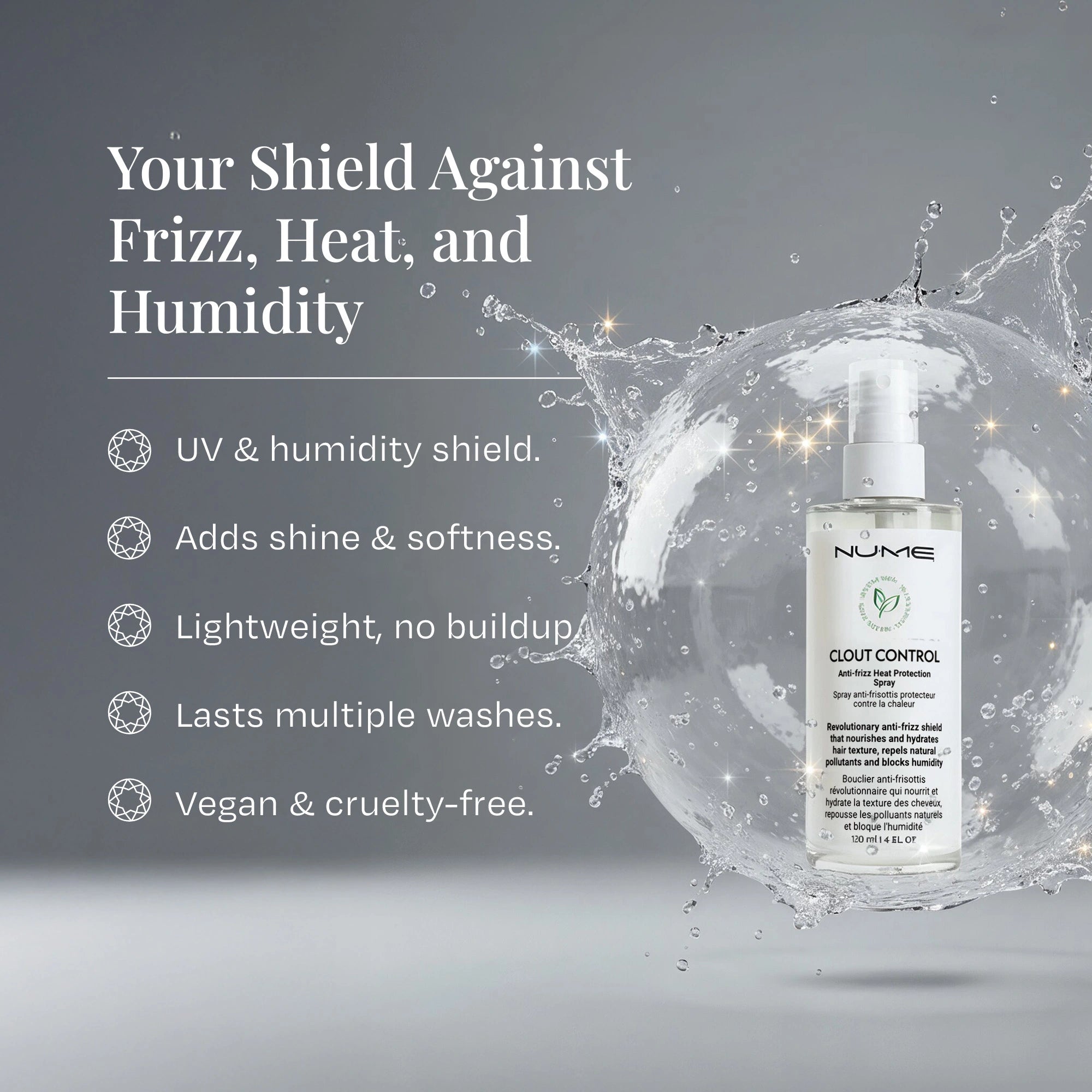 Clout Control – Anti-Frizz & Heat Protectant Spray