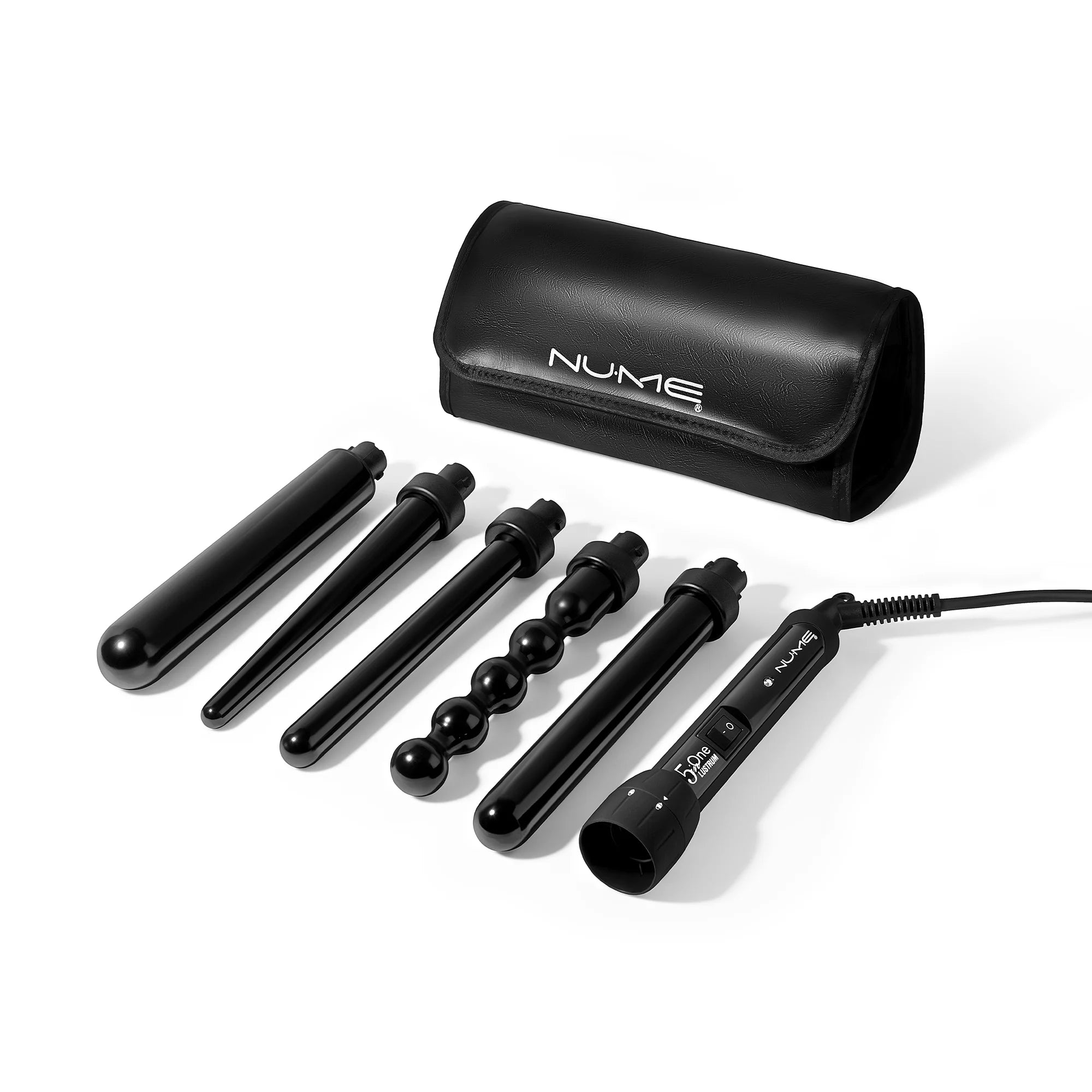 5-in-1 Curling Wand Set, Lustrum Interchangeable Curler - NuMe