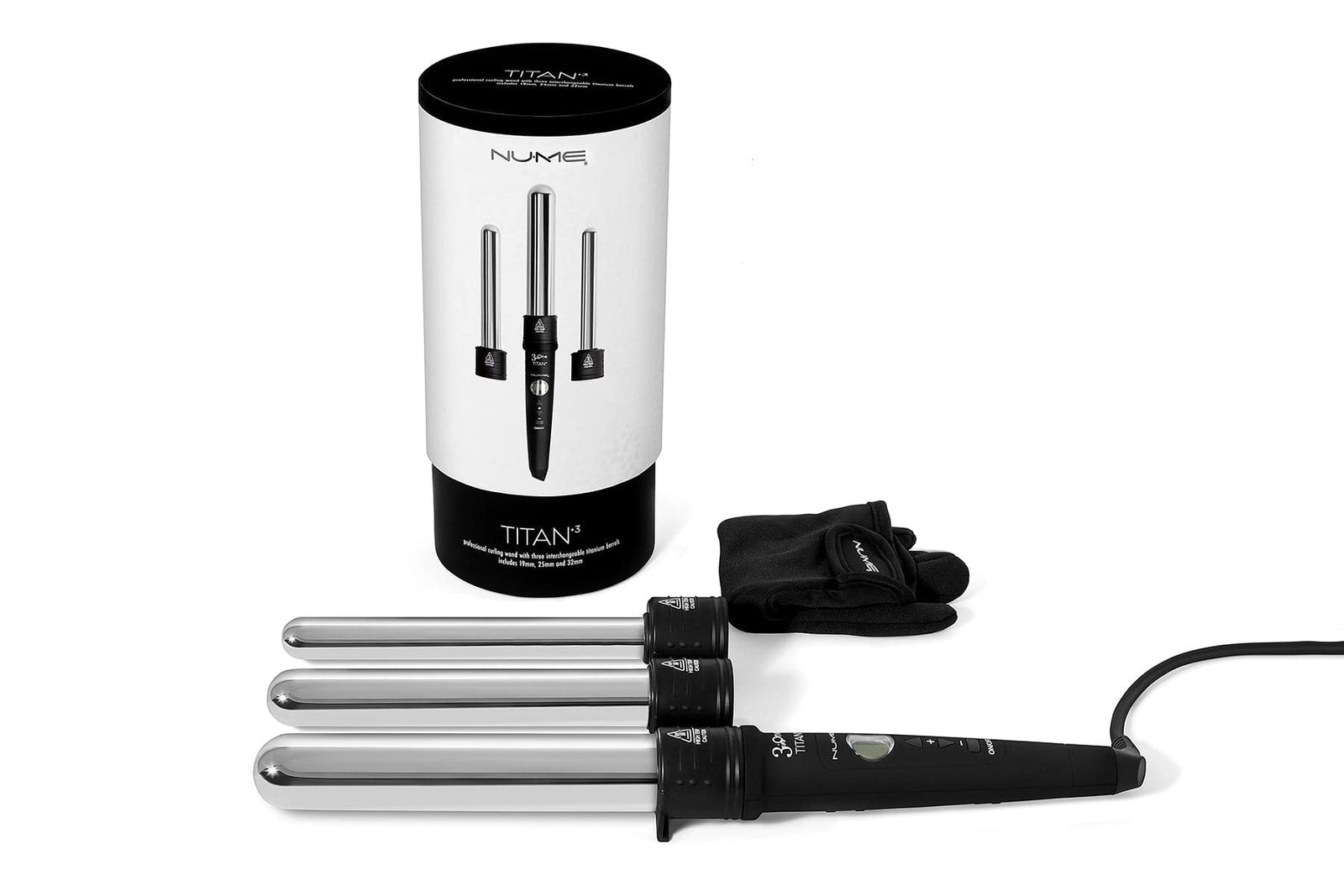 TITAN 3 3-In-1 Curling Wand – Interchangeable Titanium Barrels