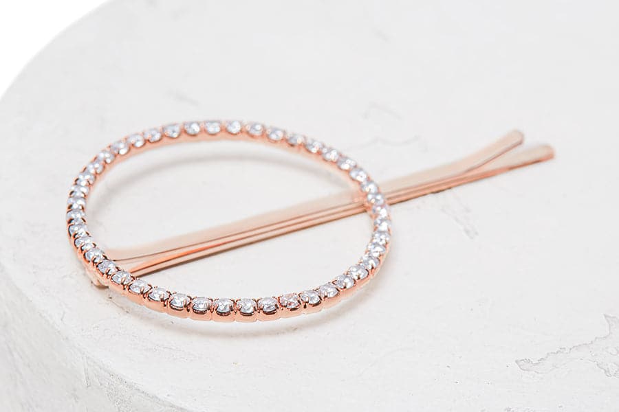 NuMe Open Circle Hair Pin - Rose Gold