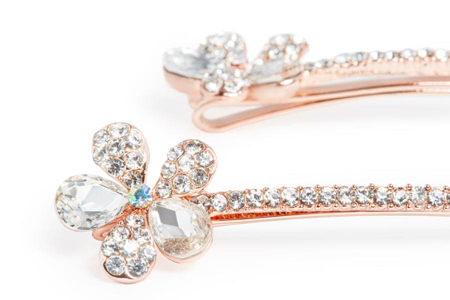 Conjunto de pinos de cabelo de flor numer