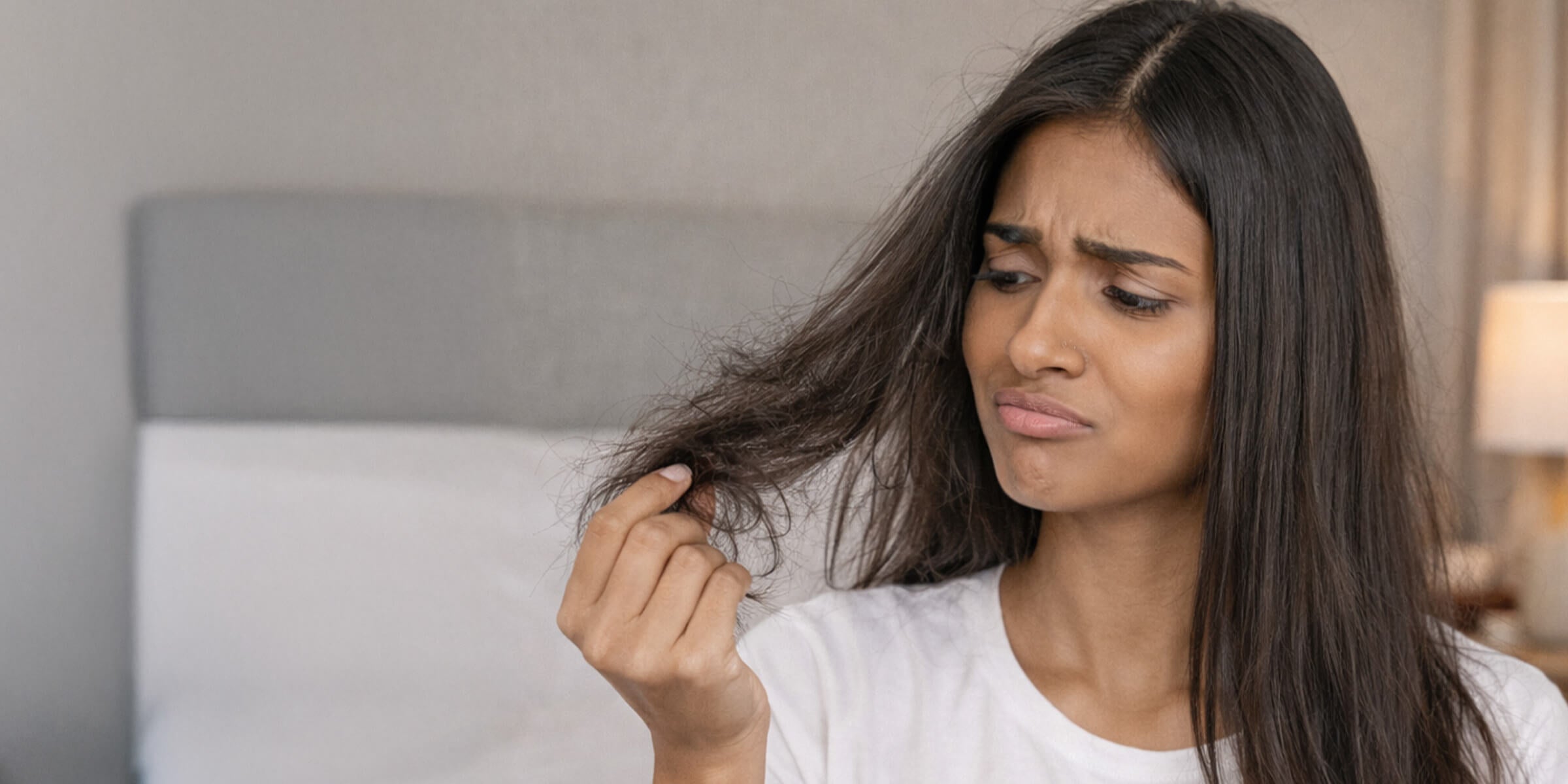 Hair breakage and damaged hair texture