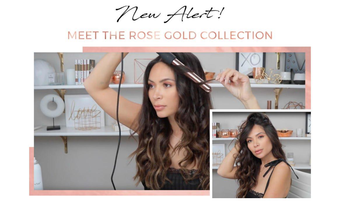 The Best Video Hair Tutorial You'll See All Week: Tousled Curls With Stunning Rose Gold Styling Tools