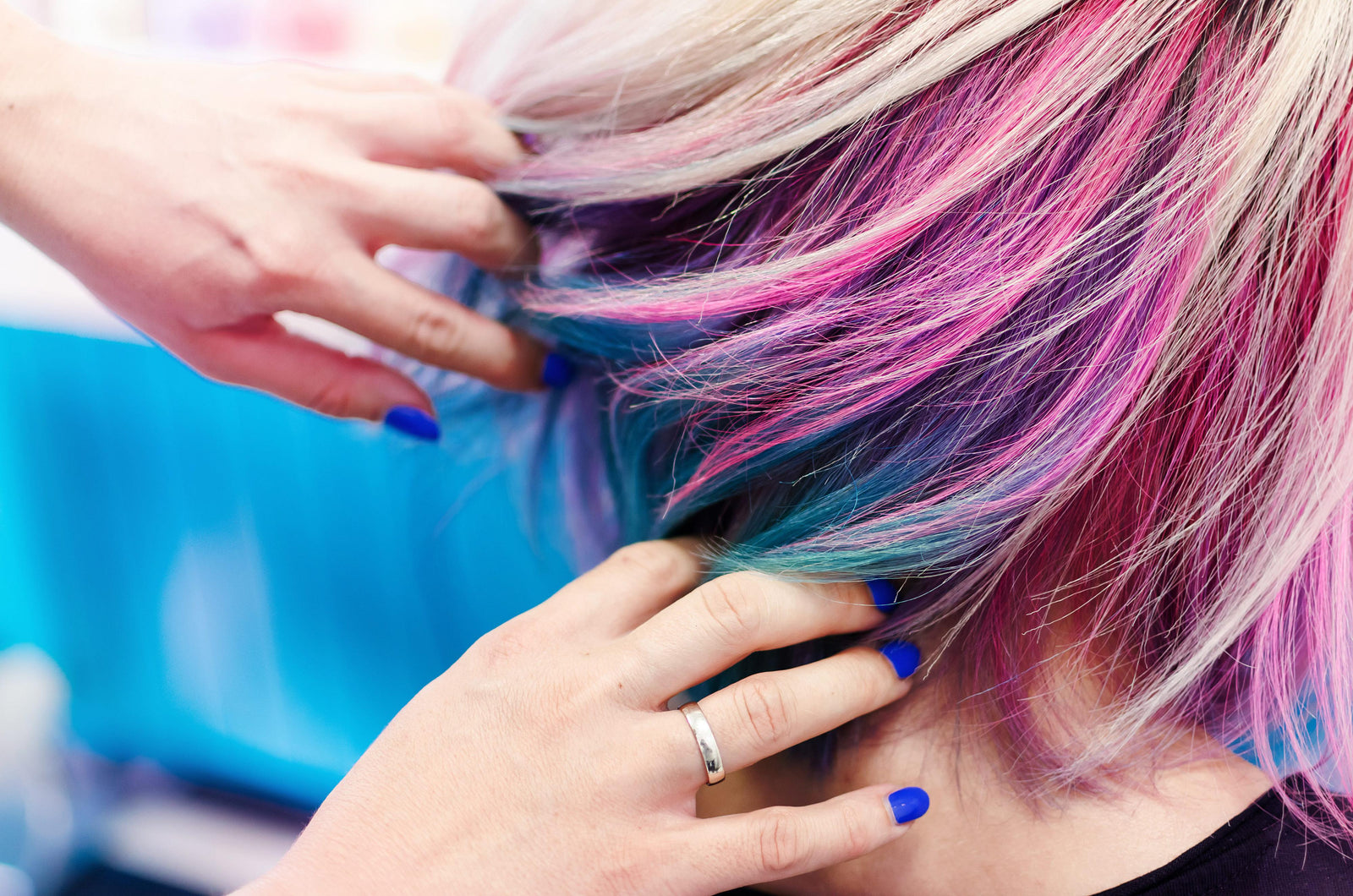 Where to put color streaks in discount hair