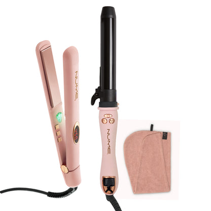 Pink Styling Trio – Straighten, Curl & Shine