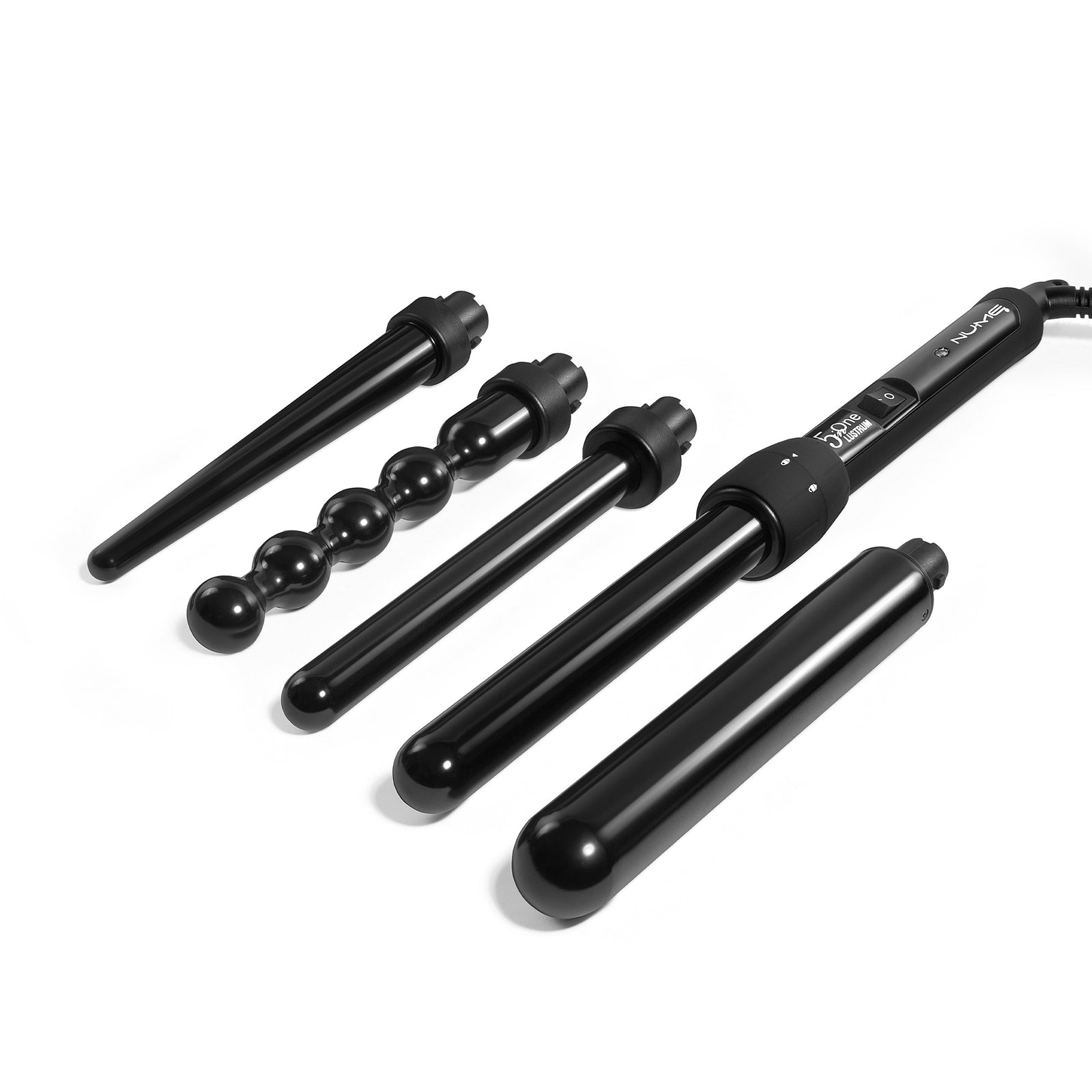 5-in-1 Curling Wand Set, Lustrum Interchangeable Curler NuMe