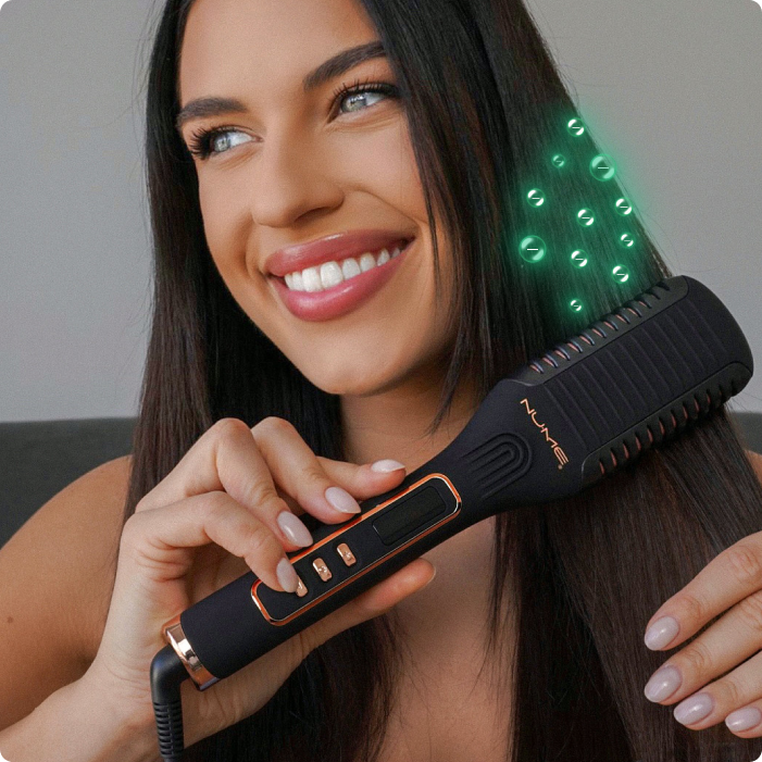 NUME Heat Brush Heating Straightening Brush for Hair NUME