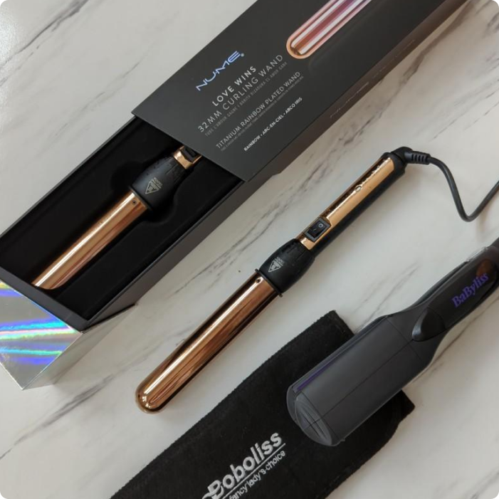 NuMe Love Wins Curling Wand Titanium Barrel Curling Iron