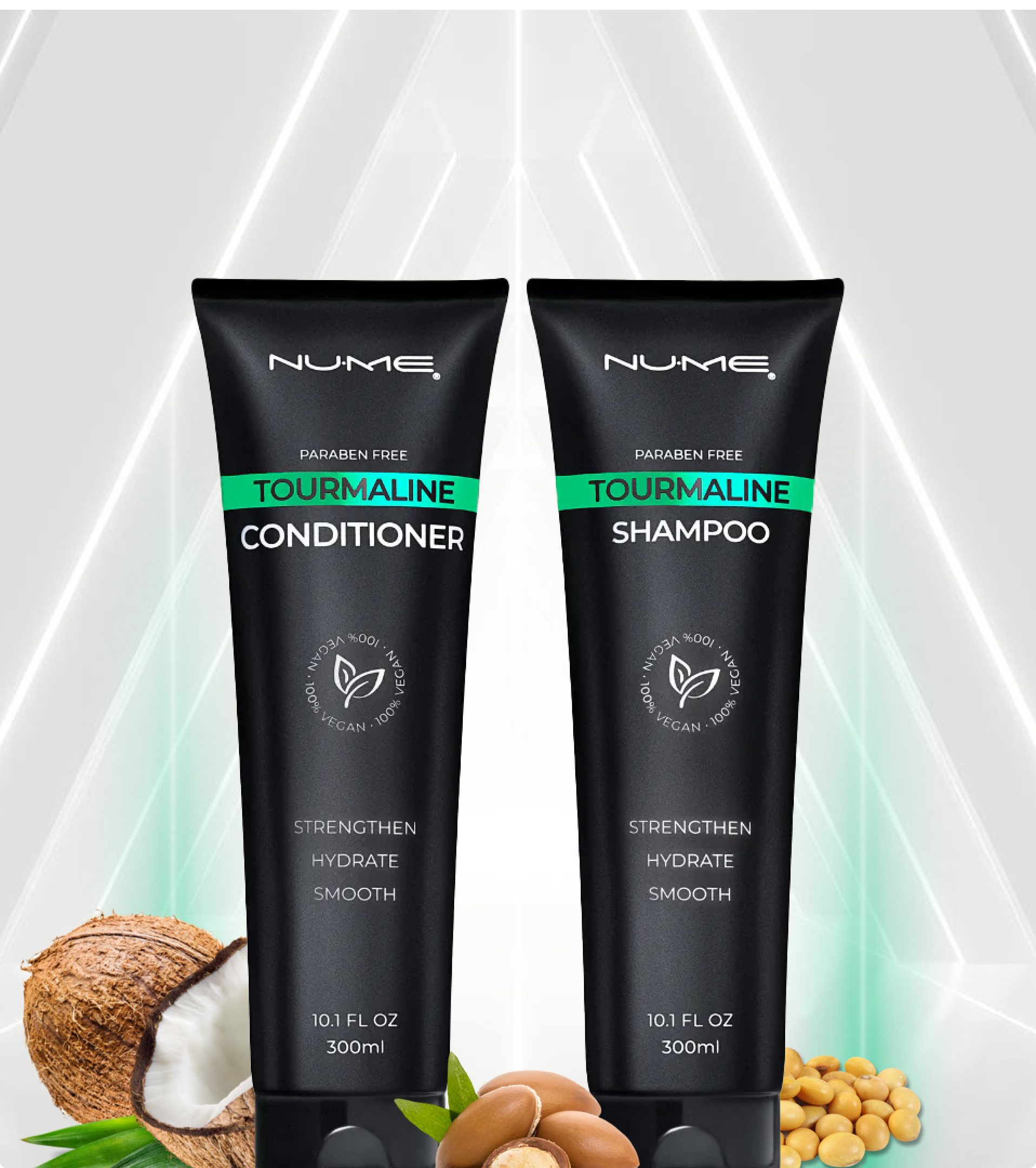 Tourmaline Vegan Hair Shampoo and Conditioner | NuMe