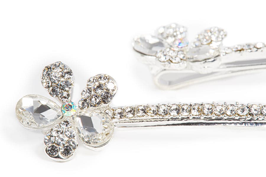 Conjunto de pinos de cabelo de flor numer