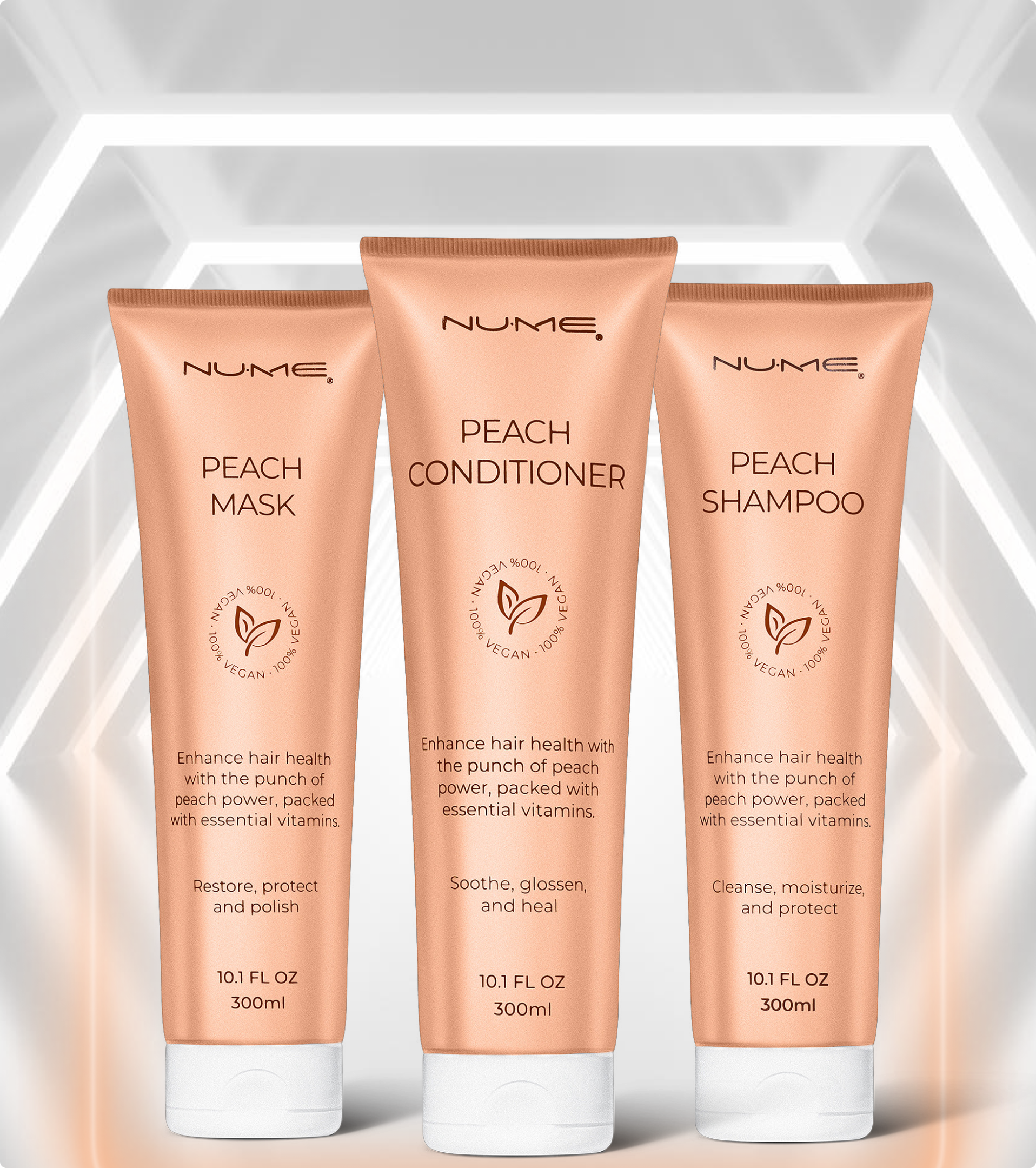 NuMe Peach Hair Care Set