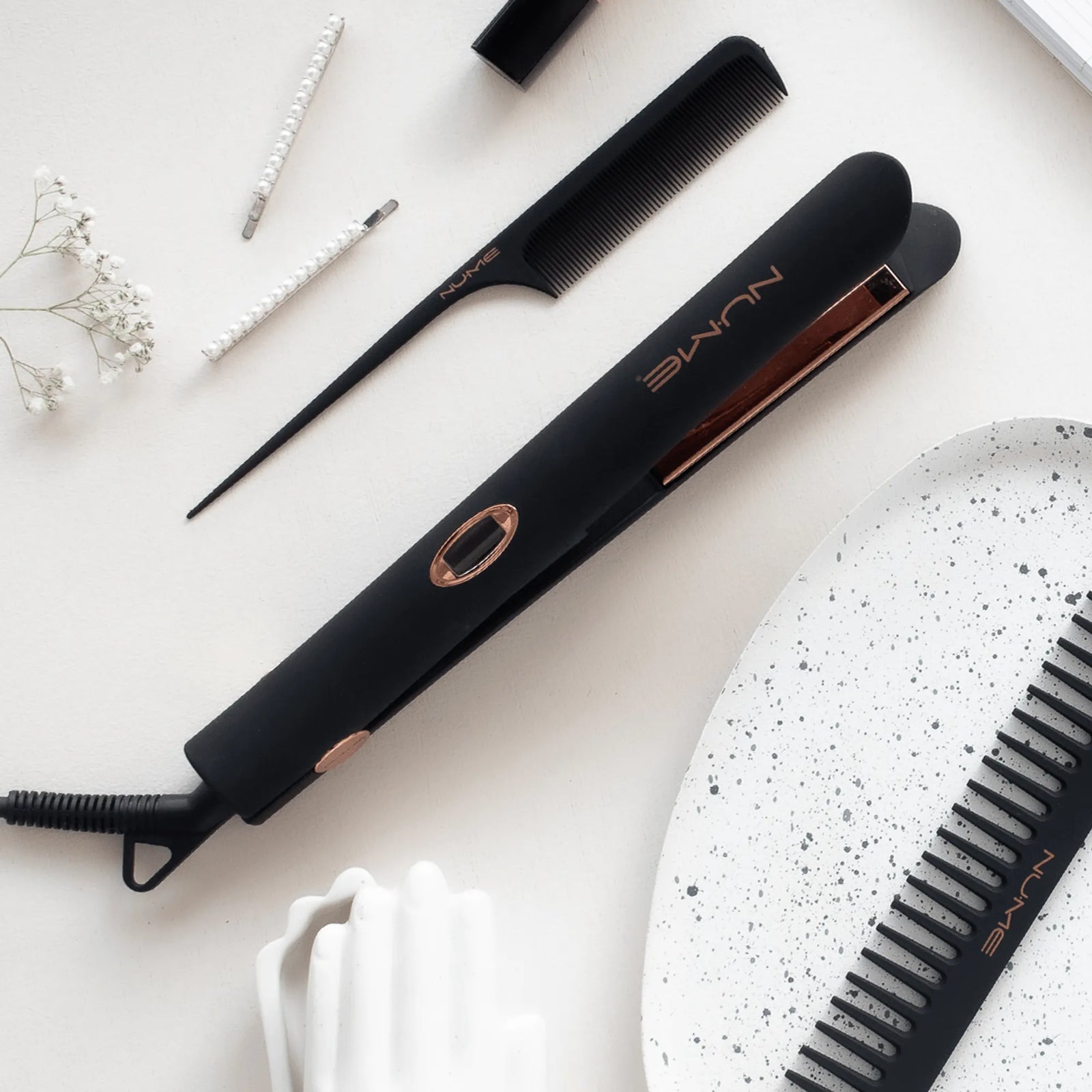 Style Setter Flat Iron – 1” Titanium Hair Straightener