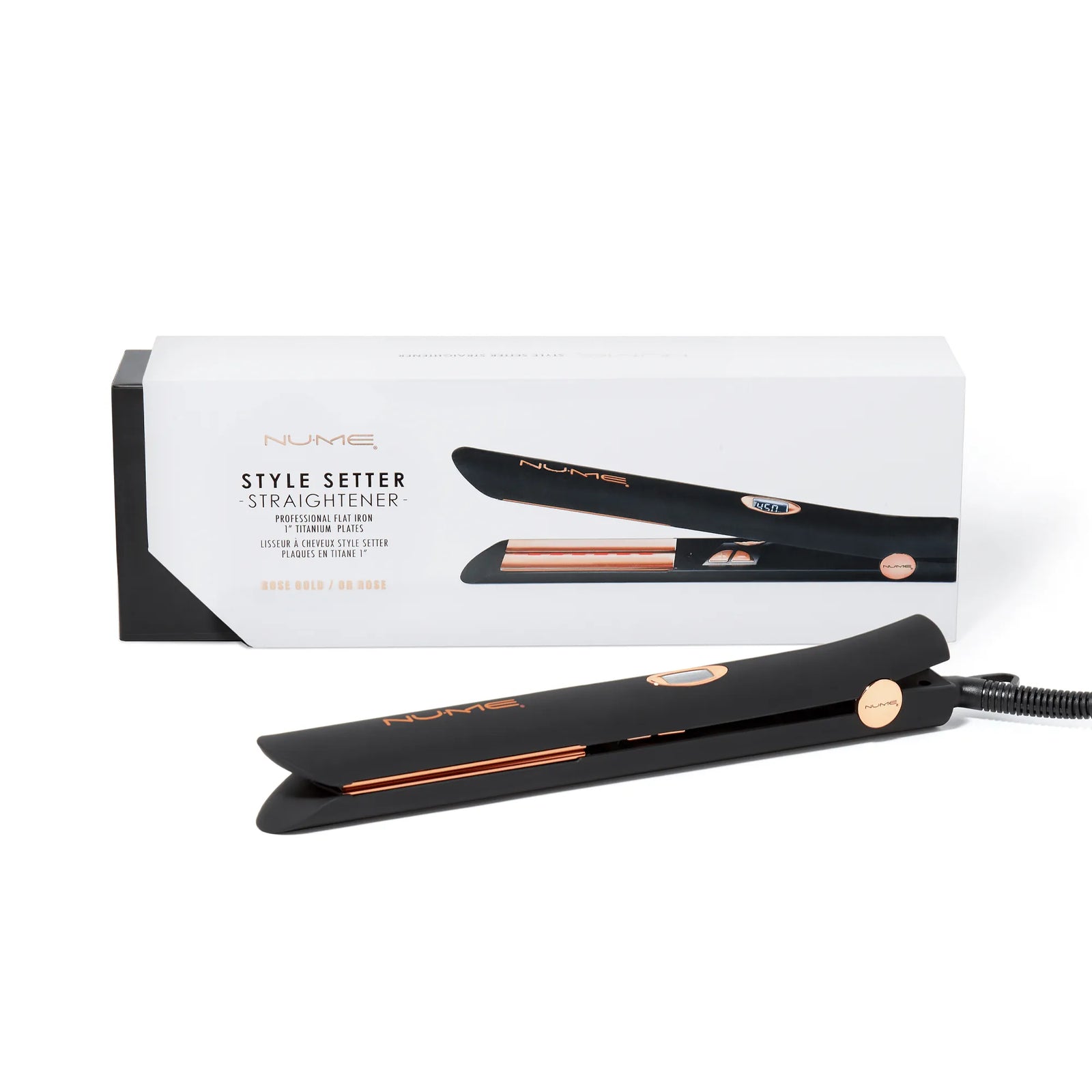 Style Setter Flat Iron – 1” Titanium Hair Straightener