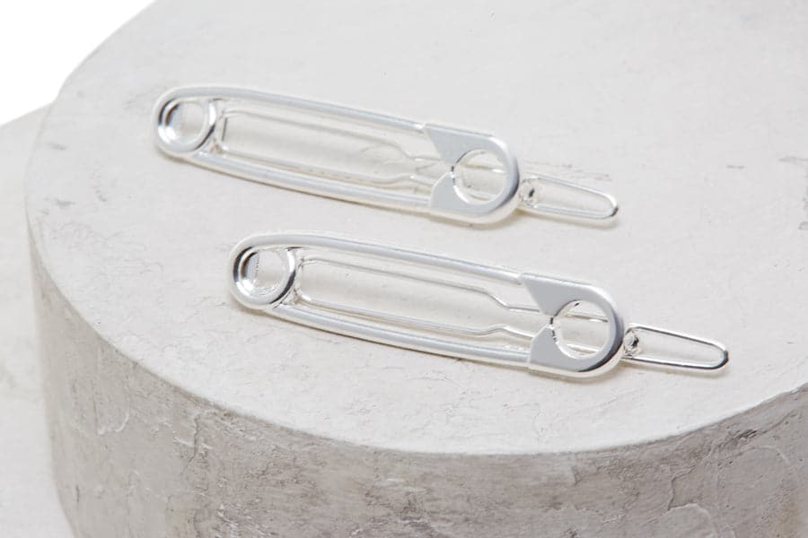 Nume Safety Pin Pin Clip Clip - Silver