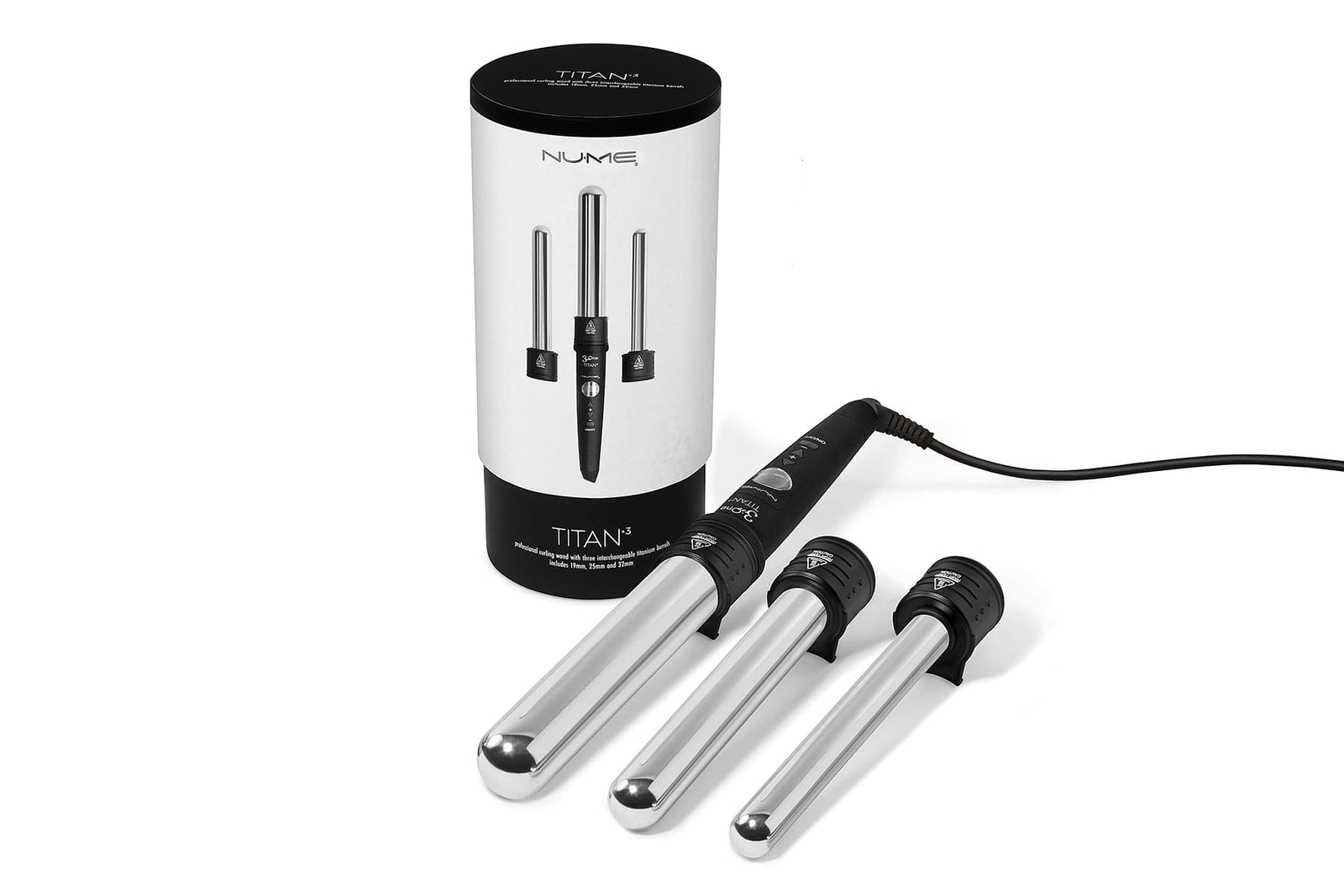 TITAN 3  3-In-1 Curling Wand – Interchangeable Titanium Barrels
