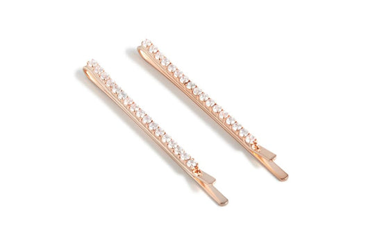 Juego de 2 horquillas para el cabello NuMe Sparkle, oro rosa