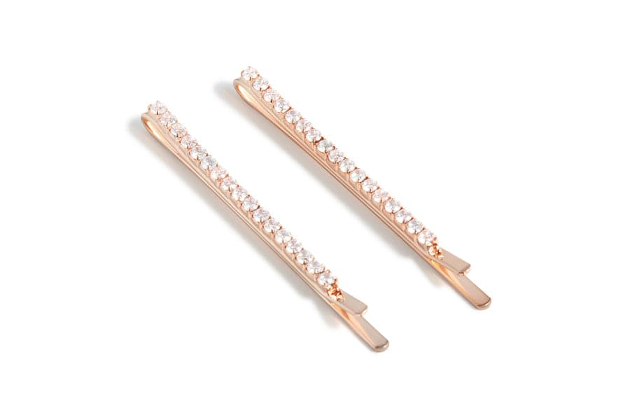 NuMe Sparkle Hair Pin Set of 2-  Rose Gold
