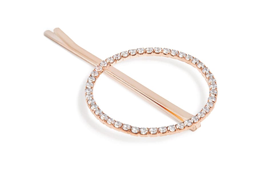 Open Circle Hair Pin Rose Gold
